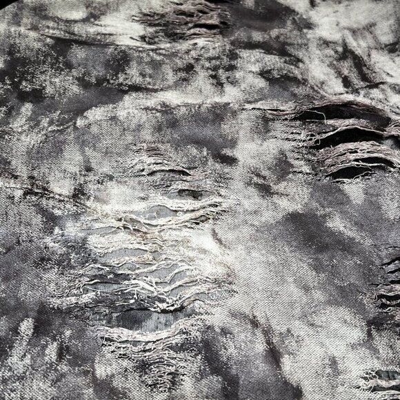 Tie Dye Gauze Distressed black/gray Oversized Lagenlook Boxy One Size (READ) - Picture 7 of 10